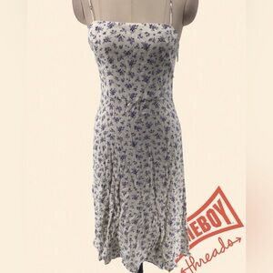 Reformation Blue Floral Midi Dress